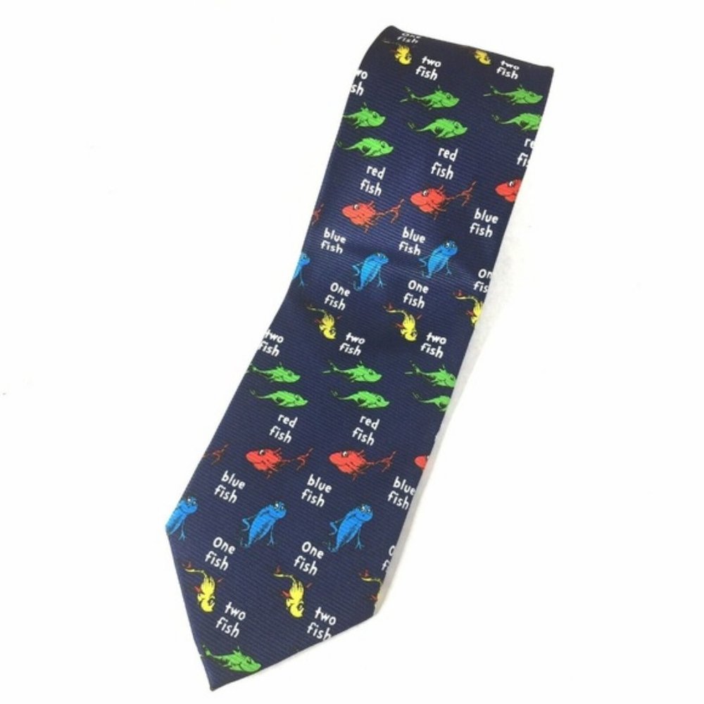 3/$30 Dr. Suess One Fish Two Fish 3 Fish Mens Tie